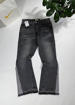 Джинси gallery dept flare / jeans gallery dept flare / розкльошені джинси gallery dept чорний, сірий, блакитний / оверсайз джинси gallery dept джинси