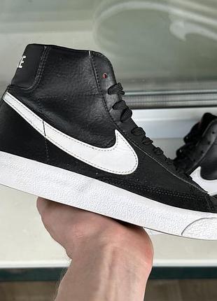 Кросівки nike blazer mid 77 чорні, розмір 38, довжина устілки 24 см оригінал найк