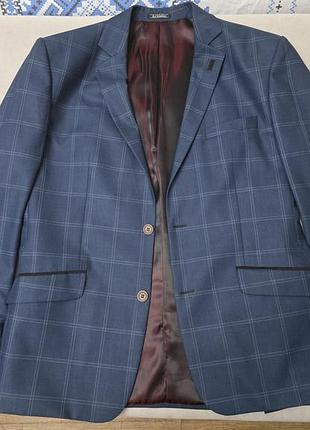 Костюм чоловічий artistic men's wear класичний двійка у клітинку синій