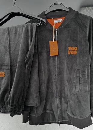 Велюровий преміальний костюм хл veo brand