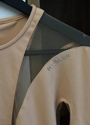 Жіноче боді mugler бежеве 4