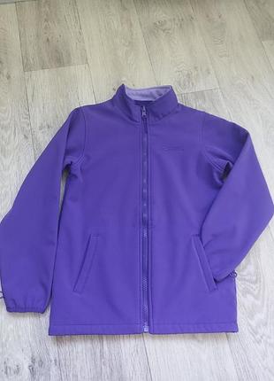 Флисовая куртка софтшелл mountain warehouse 134-140, спортивная курточка для девочки 9-10 лет, флиска, куртка на мембране 140, ветровка детская