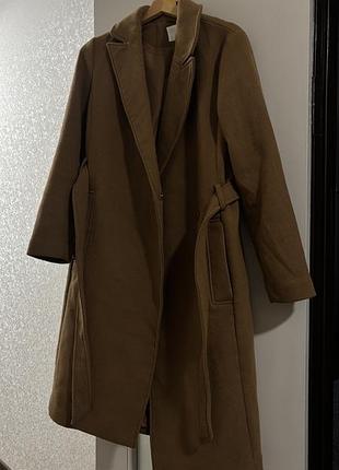 Пальто жіноче h&m осіннє коричневе