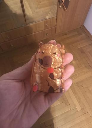 Крабик для волосся коричневий