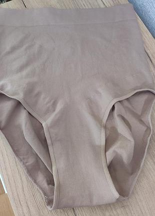 Жіночі трусики коригуючі з високою посадкою бежеві