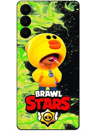 Силіконовий бампер чохол для samsung a27 з героєм бравл леон качка brawl