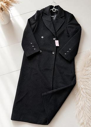 Стильне шерстяне довге пальто prettylittlething