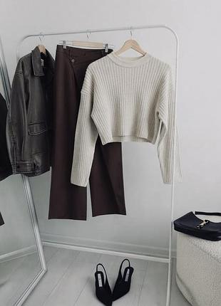 Светрик укорочений в рубчик bershka 2