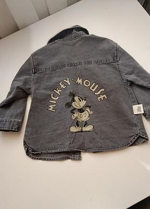 Джинсова сорочка для хлопчика mickey mouse, сіра