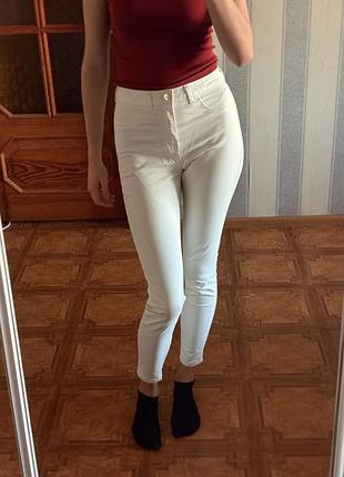 Білі skinny джинси 36 р