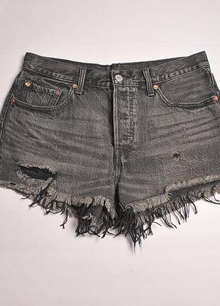 Джинсові шорти levis з потертостями w 28