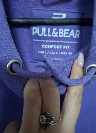 Худі pull&bear на флісі, фіолетове 2