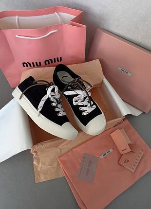 Кеди miu mi | washed denim black 3