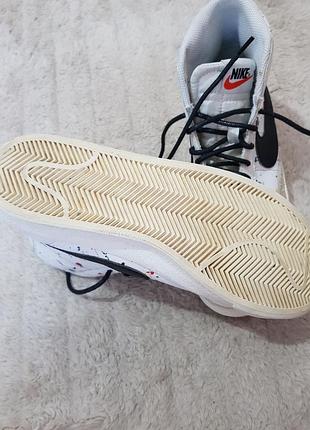 Кожаные высокие кроссовки nike blazer mid 77 3