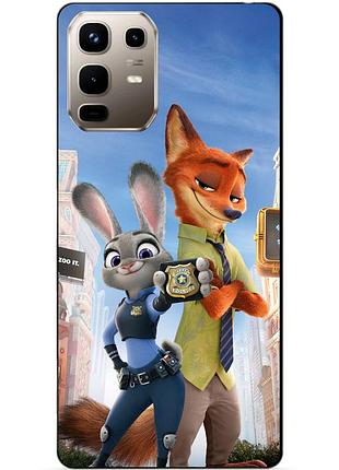 Чехол силиконовый бампер для infinix note 50 pro plus 5g (x6856) с рисунком джуди зверополис zootopia