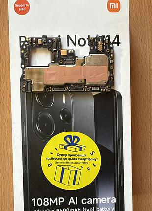 Материнская плата xiaomi redmi note 14 6/128gb midnight black