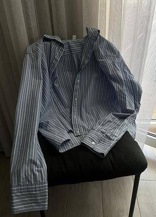 Трендова рубашка у смужку h&m