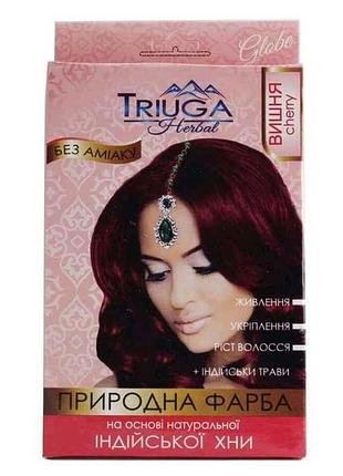 Краска на основе хны вишневый природная 25г тм triuga