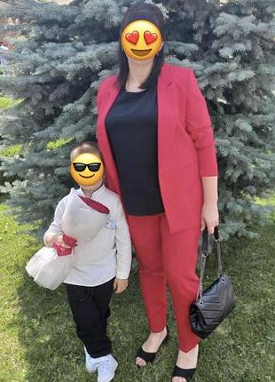 Жіночий брючний костюм, повсякденний, чорний, зелений