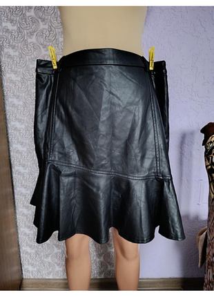 Женская юбка под кожу черного цвета от new look.
