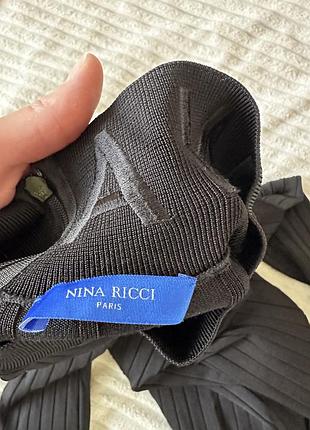 Вʼязаний светр-водолазка з логотипом nina ricci, nina ricci з вишитим логотипом nina