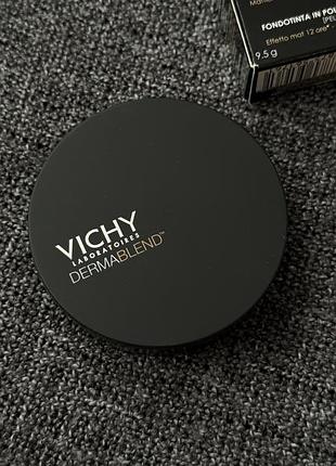 Пудра vichy dermablend covermatte коригувальна компактна з матувальним ефектом та spf 25, відтінок 15 opal, 9.5 г