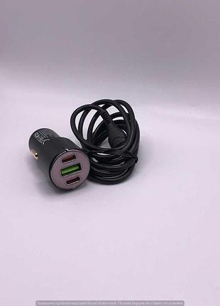 Азу hoco nz6 45w (2 type-c + 1 usb) + кабель type-c to lightning (black) 37036 hoco 3