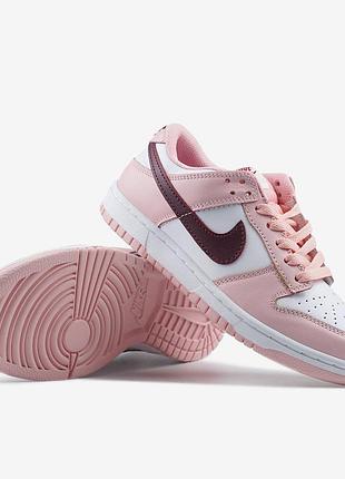 Nike dunk low pink foam red white 2