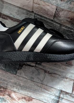 Кросівки унісекс adidas iniki чорні, розмір 38, устілка 24 см, шкіряні, утеплені