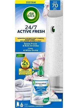 Автоматический освежитель воздуха active freshфлакон 228мл ранковая свежсть и цветы орходеи тм airwick