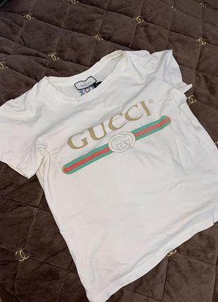 Футболка жіноча gucci з логотипом, біла
