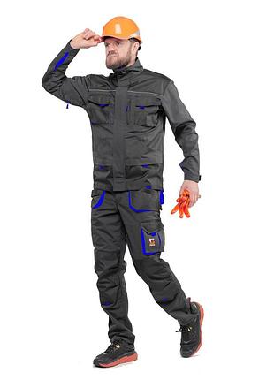 Костюм рабочий защитный steeluz blue мод 26 (куртка рабочая +брюки рабочие) рост 188 см, спецодежда l