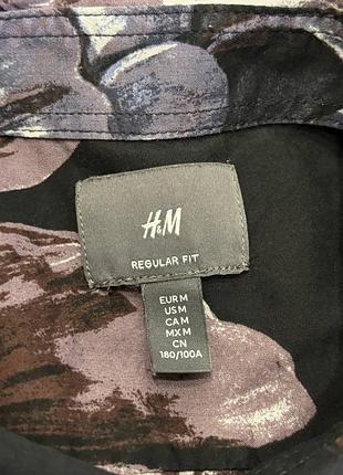 Вискоза + хлопок рубашка h&amp;m regular fit 4