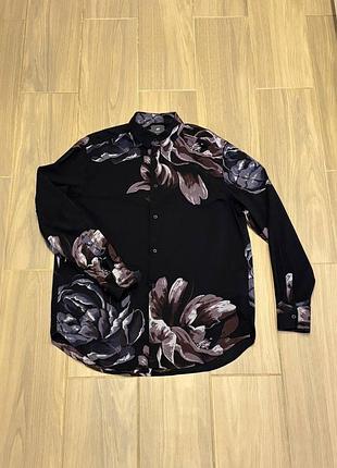 Вискоза + хлопок рубашка h&amp;m regular fit 3