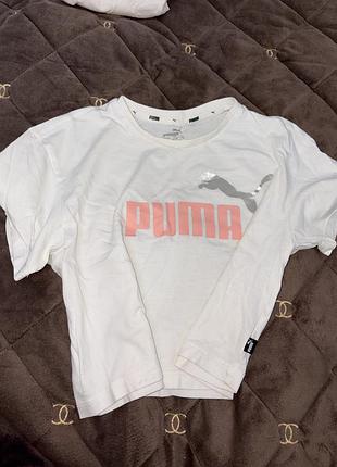 Жіночий топ puma білий з логотипом