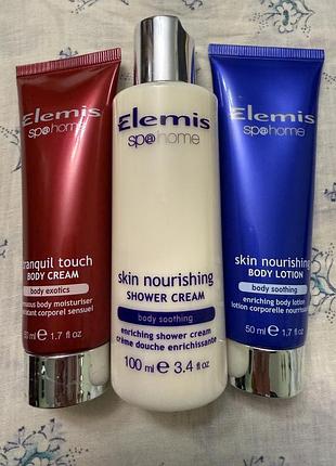 Elemis spa at home набір догляду за тілом, крем, лосьйон, гель для душу, 3 шт.