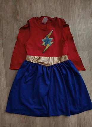 Карнавальный костюм на девочку супер мен платья superman 98 см 104 см