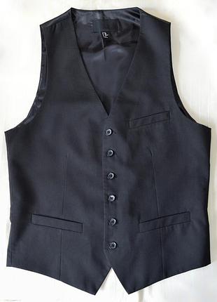 Жилетка чоловіча h&m чорна, розмір eur 48 / us 38r