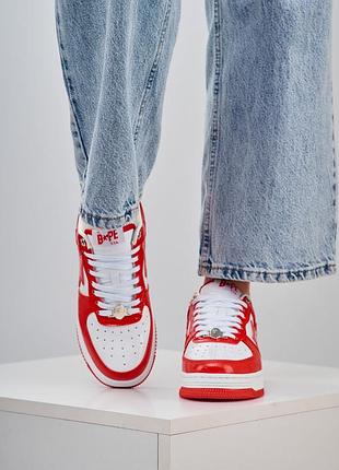 Bape sta m2 patent white red 36 40 2