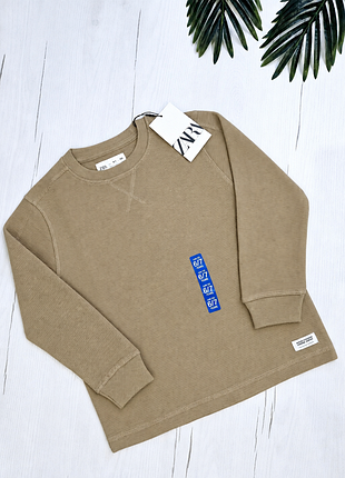 Лонгслів для хлопчика 120см, zara, 6-7років, стильний реглан для хлопчика, светр дитячий, бавовна