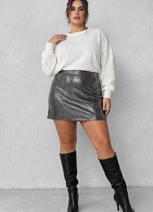 Сяюча міні спідниця co’couture, данія | xl / plus size