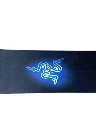 Килимок для мишки 800x300мм blue glow з боковою прошивкою антиковзаюча основа тм razer