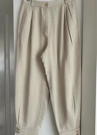 Жіночі брюки-баллон massimo dutti бежеві, розмір 38