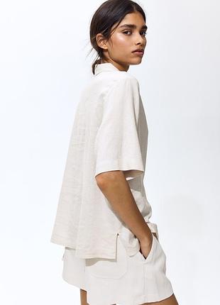 Сорочка беж h&m льон 100% 2