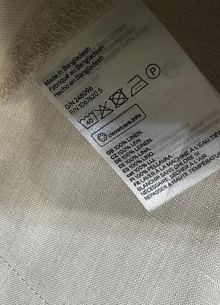 Сорочка беж h&m льон 100% 4