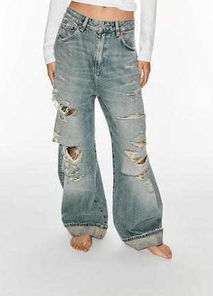 Джинси жіночі рвані zara new