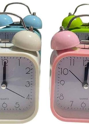 Будильник настільний 9*14,5см 664 зелений тм quartz