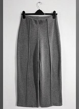 Брюки широкие теплые stradivarius 3