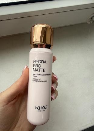 База під макіяж kiko milano hydra pro matte mattifying moisturizing fluid