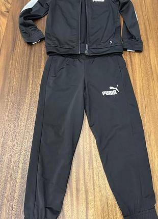 Спортивний костюм для хлопчика puma чорний з білим, ріст 110 см